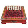 Top Grade Wood Chess Set Carving Resin Terra Cotta Warriors Pieces International Chess Wooden Desk Drawer Chessboard Board Games