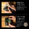 [Dom Teporna] Men's Bi-fold Wallet, Smart Italian Leather, Soft Genuine Leather, Multiple Pockets, Small, Compact, Slim, Business, Navy