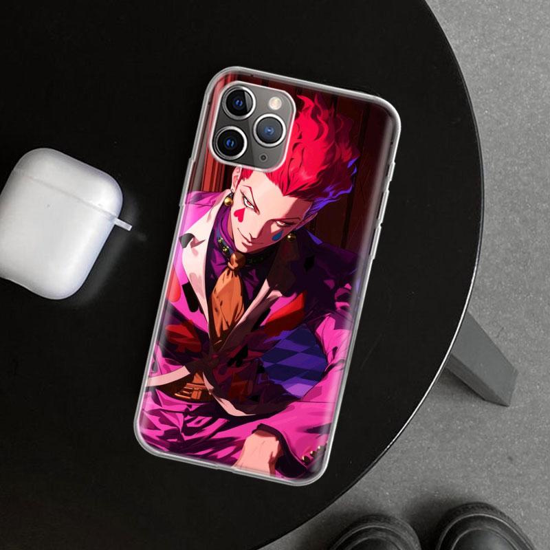Чехол для телефона Huner X-Hunters Hisoka для iPhone 11 12 13 Mini 14 15 Plus 16 Pro Max 17 Air 7 8 + SE Арт Индивидуальный Fundas 11