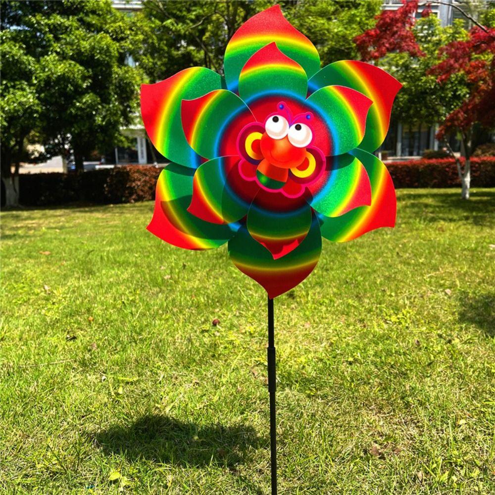 Multistyles Children's Sunflower Windmill Rotating Wind Spinner Outdoor Party Picnic Decor