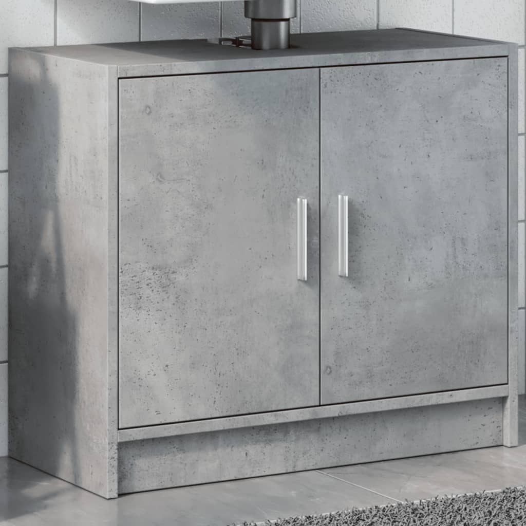 Bathroom Vanity Unit Concrete Grey 63 x 29 x 55 cm Engineered Wood
