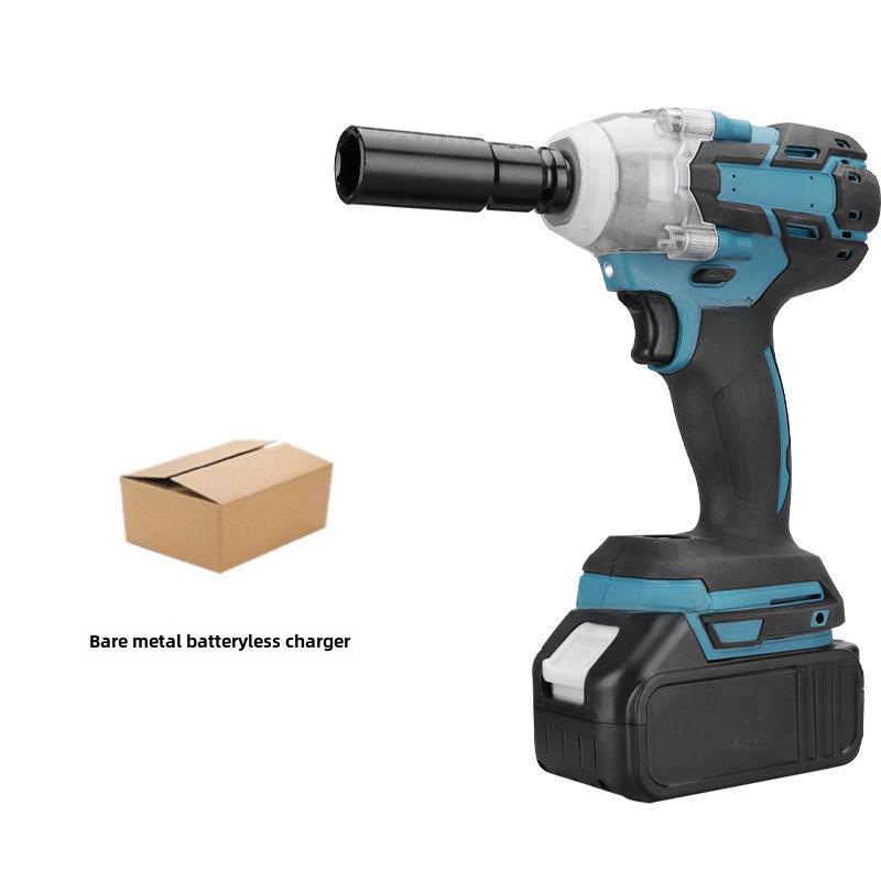 Бесщеточный электрический ударный гайковерт: Высокий крутящий момент, перезаряжаемый, для строительных лесов, шиномонтажа и ремонта автомобилей с литиевой батареей.