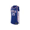 NBA Basketball Jersey AU Player Edition Limited Logo Philadelphia 76ers Simmons 25 Men Jerseys Blue CW3457-495