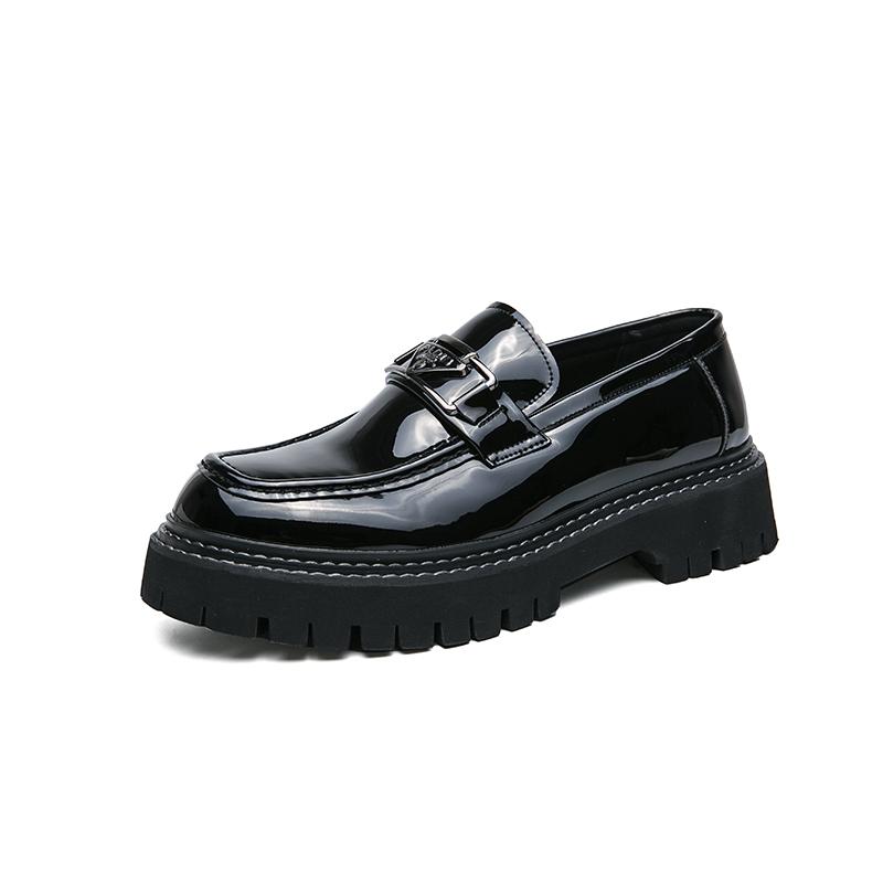 Кожаные туфли для мужчин, новые Модные ботинки для британского делового костюма, большая голова, толстая подошва, повседневная обувь для свадьбы и жениха