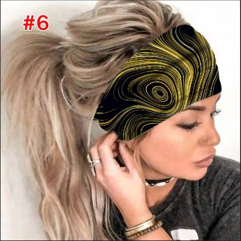 Текстурированный эластичный широкий платок: Модная вязаная повязка для волос для велоспорта для женщин