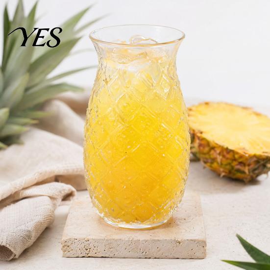 Durable Cocktail Glass Pineapple Shape Glass, 480ml Embossed Tumbler for Juice Hot Restaurant Specialty Beverages, Creative Bar Glassware Whiskey,