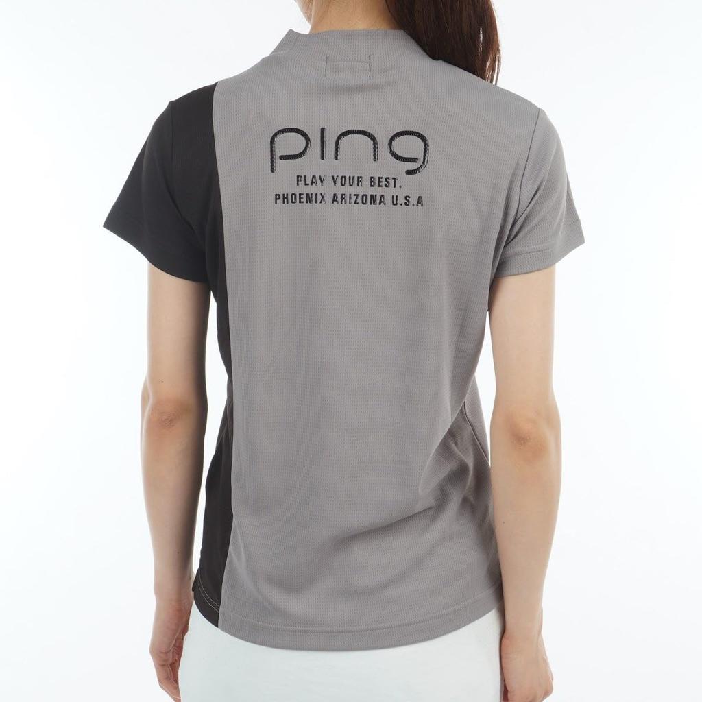 [Pin Apparel] Women's Short-sleeved High-neck Shirt (one-point Logo)  Golf Innerwear  622-5167200 020Gray S