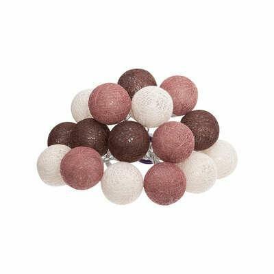 Cottonbals Garland 16 Lights Pink