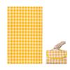 Sunny Glow Picnic for Easy To Checkered Pattern Sheet, Large, 3-6 People, Waterproof, Foldable, Lightweight, Compact, Carry, (Yellow)