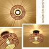 Bamboo Lustre Ceiling Chandelier Hanging Lamp Handmade Rattan Fixture Weaving Home Living Bed Room Decor Ceiling Pendant Light