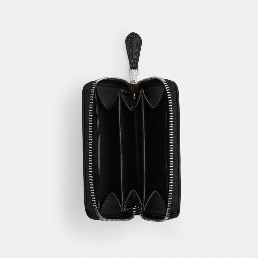 Кошелек на молнии Coach Essentials Small Zip Around Card Case из жаккарда с кристаллами Signature Cx244 Lhblk
