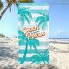 Полотенце пляжное Letter Palm Tree Beach Towel Полоска Тропический Принт Кокосовая Пальма Мягкое Впитывающее Быстросохнущее Полотенце для Пляжа Бассейна Путешествий
