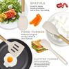 Набор кухонной утвари из 12 предметов, силиконовые кухонные принадлежности для приготовления пищи, антипригарная посуда, лопатка, лопатка, венчики для взбивания яиц, набор для выпечки с ведром для хранения