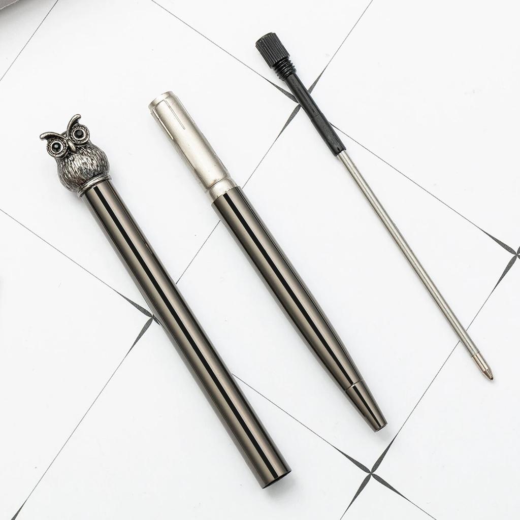 1 шт. шариковая ручка Сова Любовь Кристалл Свадебная металлическая медная ручка офисные школьные принадлежности канцелярские принадлежности