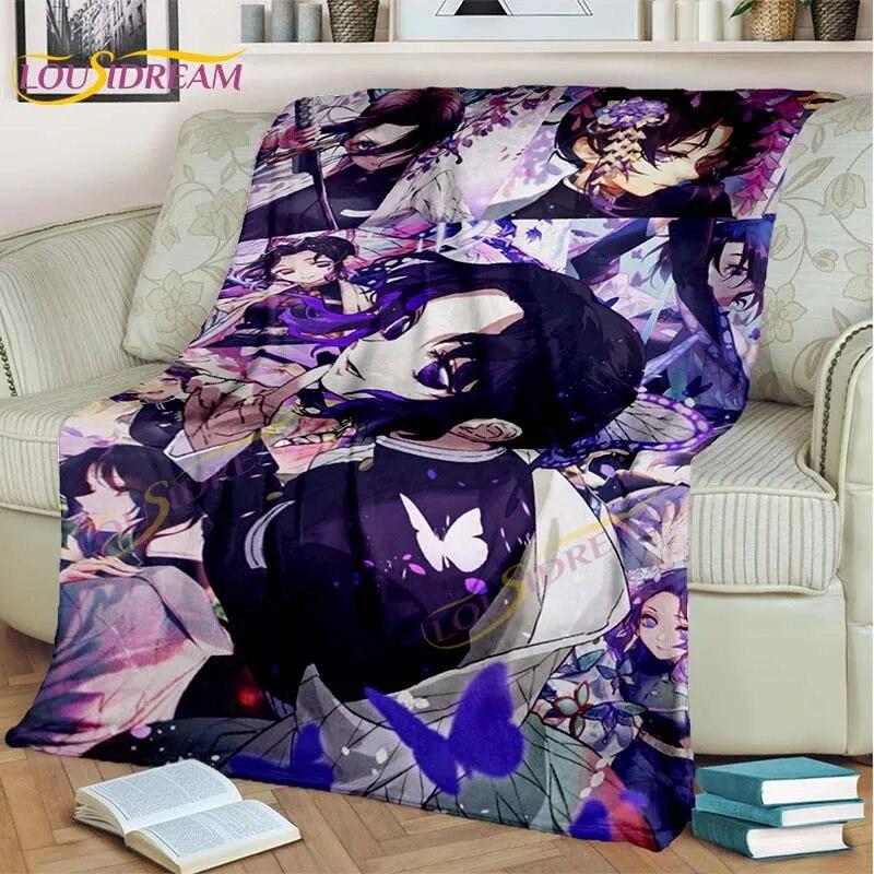 Одеяло японского аниме «Убийца демонов», мультяшное одеяло Tomioka Giyuu, одеяло, чехол на стул, одеяло, кровать, диван, покрывало, вентилятор, подарок