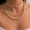 Stylish Multi-Layer Snake Bone Chain Necklace - Trendy European & American Layers
