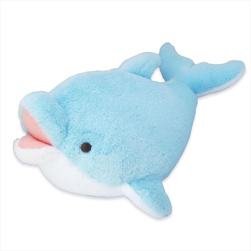 Naitou Design [Undersea Walk] Mochidakko Cushion Dolphin Plush Toy, Approx. 20cm Tall