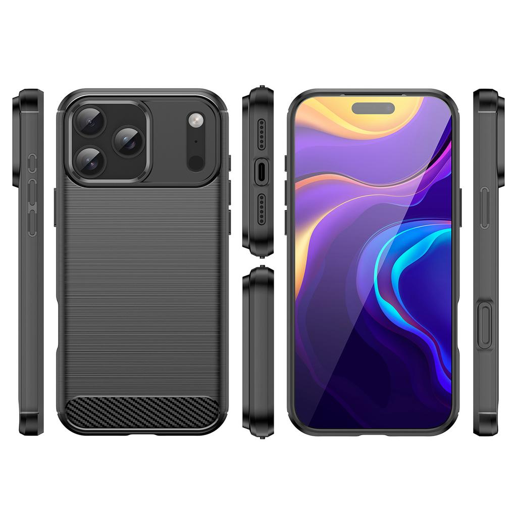Etui pokrowiec ochronny na iPhone 17 Pro Carbon Case - czarne