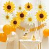 9 шт. Подсолнух бумажный веер цветок подвесной потолочный знак весенние украшения для вечеринки