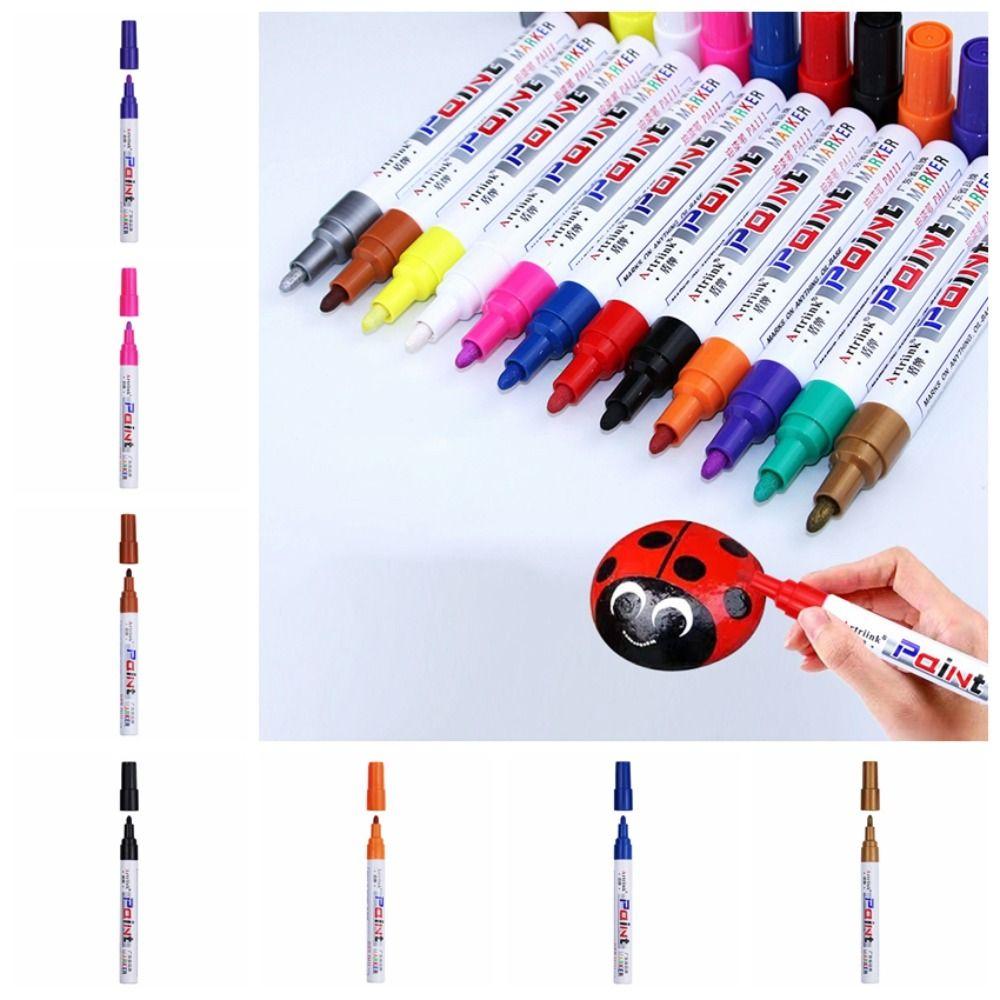 Waterproof Large Capacity Paint Pen Colorful Oil Based Pen Industrial Paint Marker Tire Tread
