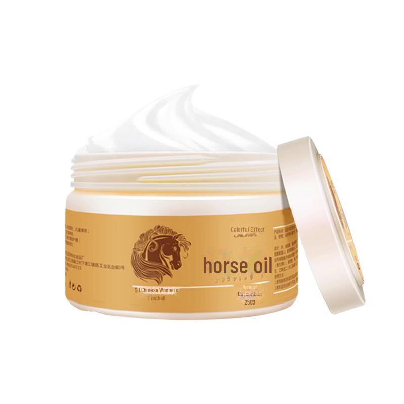 Horse Oil Foot & Hand Cream 250ml - For Cracked Heels, Peeling Skin, Anti-Cracking.