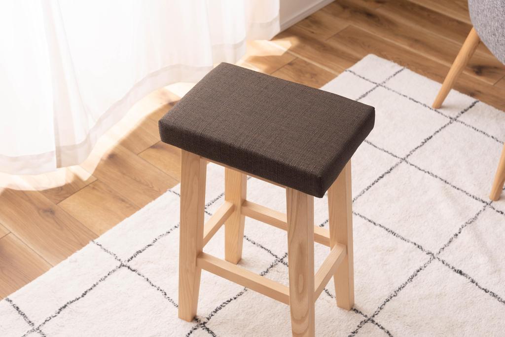 AZUMAYA Bambi High Stool, Brown, CL-789CBR