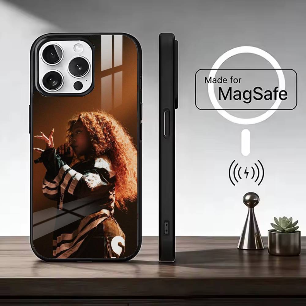 Fashion Singer For S-SZA For Magsafe Phone Case for iPhone 17 16 15 14 13 12 11 Series Wireless Charging