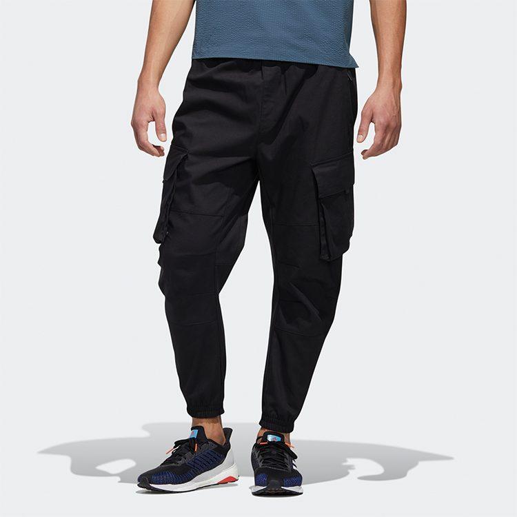adidas Брюки карго мужские черные умеренные GM4418