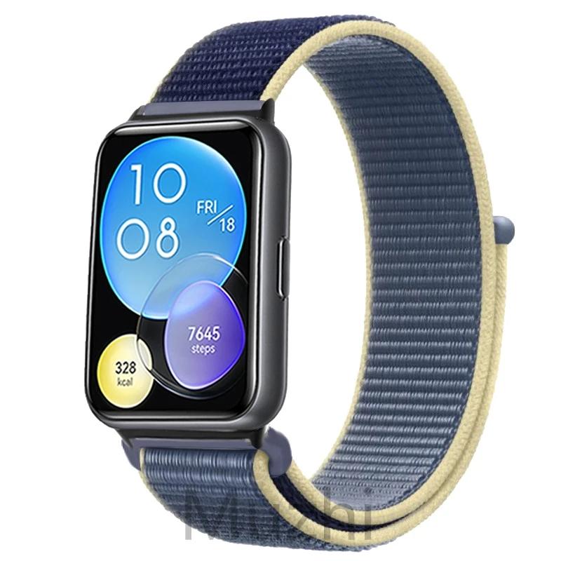 Нейлоновый ремешок для Huawei Watch Fit 2 Ремешок для умных часов Аксессуары для замены браслета Correa Huawei Watch fit2 active
