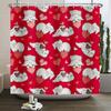 Happy Valentines Day Heart Shower Curtain Red Pink Romantic Falling Love Heart Sweet Lovers Waterproof Bathroom Curtain Decor