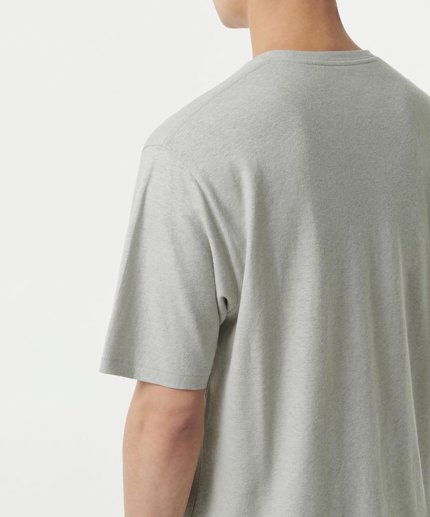 MUSINSA STANDARD Linen Blend Relaxed Crew Neck T-Shirt [Mushroom]