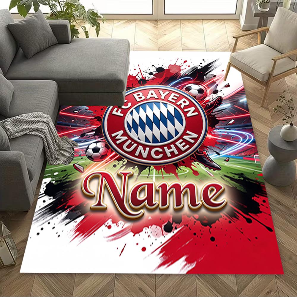 Bayern Munich Fan Artwork Carpet Suitable for Game Room Entryway Kitchen Outdoor Anti-slip Rug Decorate Offices Wedding Party Gift