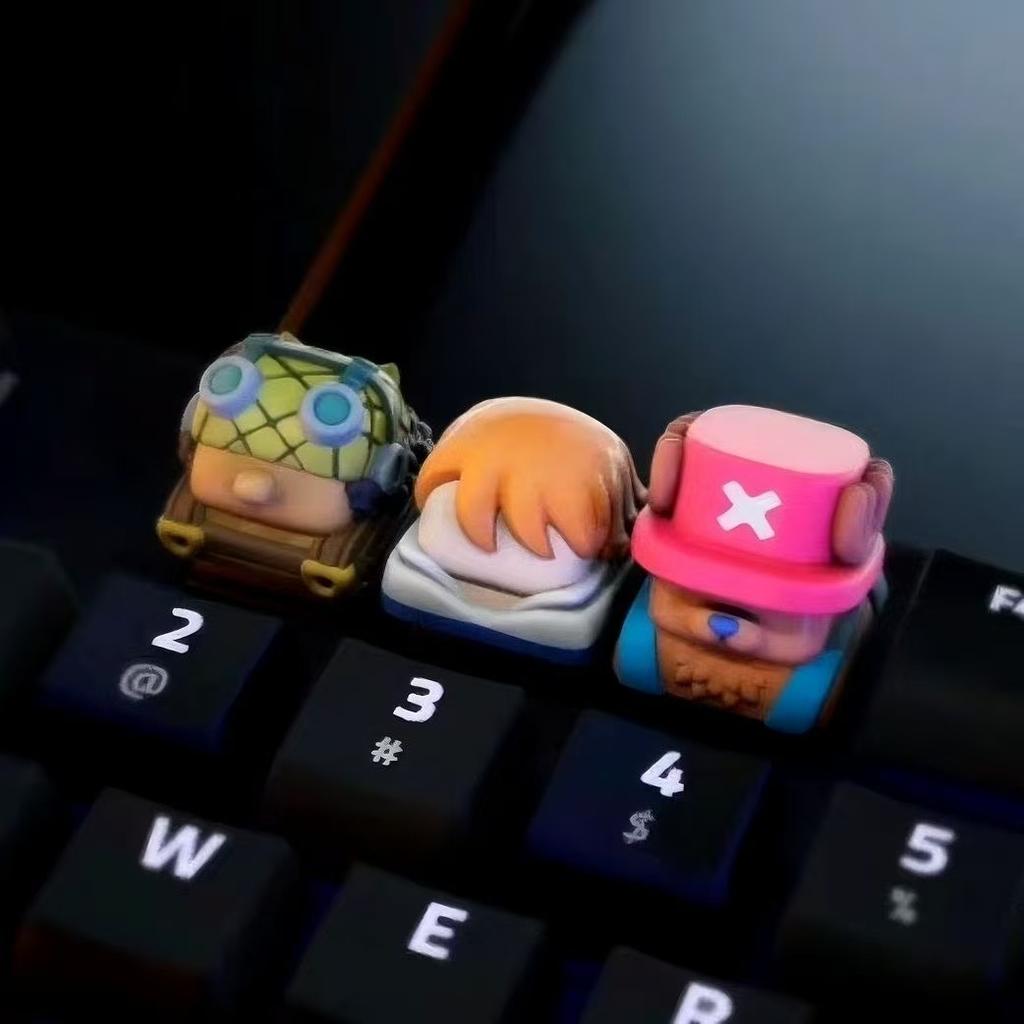 Мультяшная Аниме Фигурка One Piece DIY Нами Чоппер Усопп Кейкап Крест Механическая Клавиатура ESC Базовая Кейкап Подарок