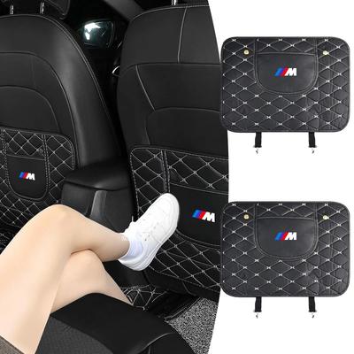 M ЛОГОТИП Автомобильные защитные коврики от ударов ногами PU Кожа Защитная накладка на спинку автосиденья для M X6 X1 X2 X3 X4 X5 X7 E46 E39 E90 E36 E60 E34 E30 F30 E71 F10 F10 E34 E92