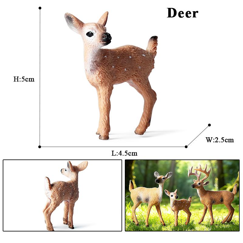 Oenux Лесные Олени Животные Симуляция Дикий Белохвостый Лось Фигурки Лось Фигурки Модель Украшение Игрушка Детский Рождественский Подарок