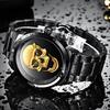 LIGE Brand New Style 3D Skull Men Watch Gift Steel Mesh Waterproof Military Male Sport Punk Quartz W