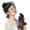 Bridal Headdress Retro Hairclip Hair Fascinator Hat Womens Vintage Hat Pillbox Hat Bowknot Veil