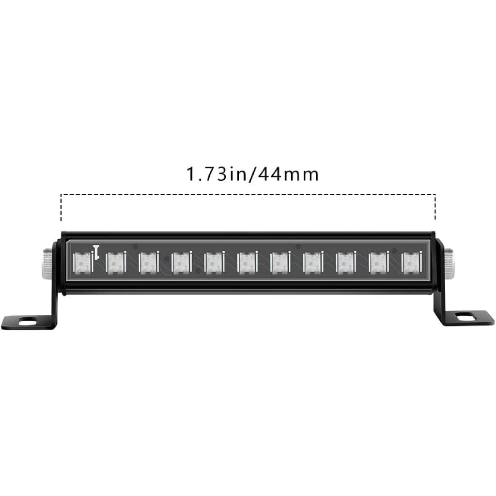 for AXIAL SCX24 RC Light Bar 8 Light Modes 44mm Roof Lamp for AXIAL SCX24 Bronco C10 JLU Gladiator Deadbolt RC Upgrade Parts