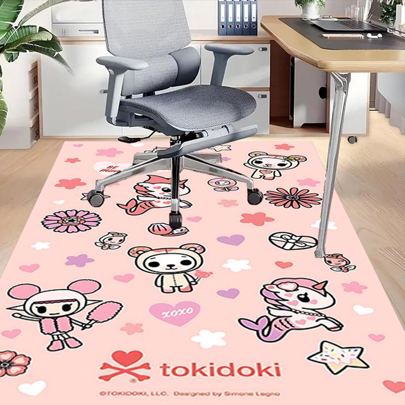 1 шт. коврик tokidoki ко Дню святого Валентина, противоскользящий, полиэстеровый, для пола, для офиса, спальни