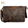Fashion Leather Male Casual Messenger Bag Satchel Cowhide 13" Laptop Bag School Book Cross-body Shoulder Bag For Men