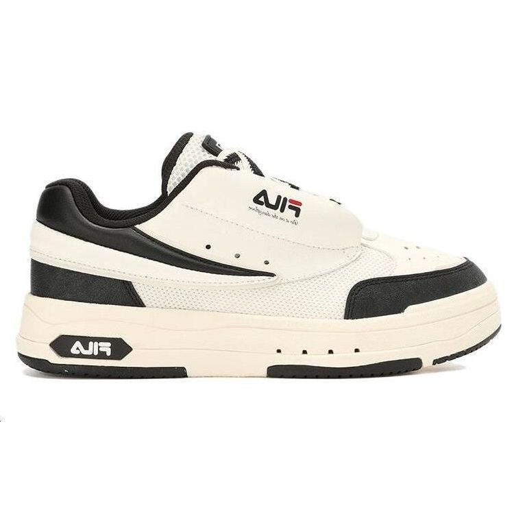Fila Mix Fabric Synthetic Leather Sports Fashion Comfortable Wear-Resistant Breathable Low-Top Casual Shoes Women Sneaker Black White F12W324203FWV