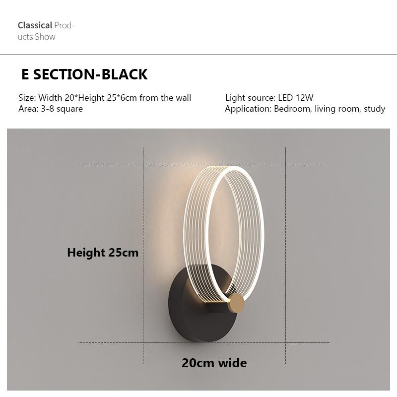 Современный светодиодный настенный светильник, бра для прикроватной тумбочки, коридора, лестницы, спальни, гостиной, скандинавского простого домашнего декоративного внутреннего освещения