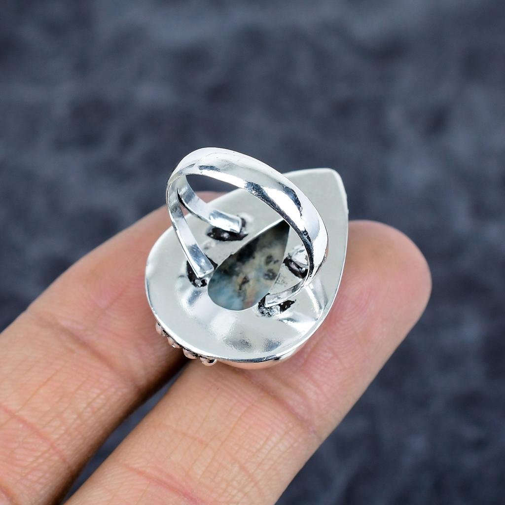 Republic Larimar Gemstone 925 Sterling Silver Jewelry Ring Size 8.5 M-2809