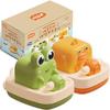 Keyzus Froki and Oki Wind-up Boat Bath Play 2-piece Set, Korean Bath Toys