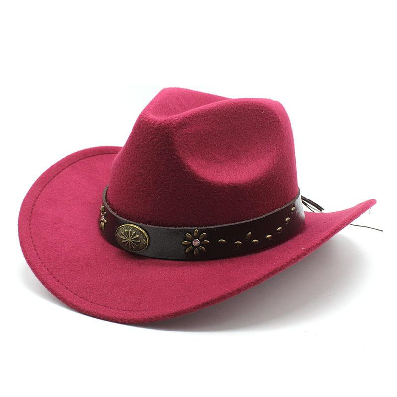 Ковбойская шляпа в стиле вестерн, мужская тибетская шляпа-цилиндр, фетровая шляпа, этническая женская шляпа