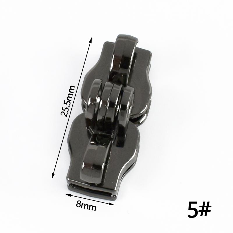 2/5/10 пар 5# 8# 10# Блокируемые нейлоновые слайдеры для молнии Двойное отверстие Безопасная блокировка молнии для багажа Застежка-пуллер Ремонтный аксессуар