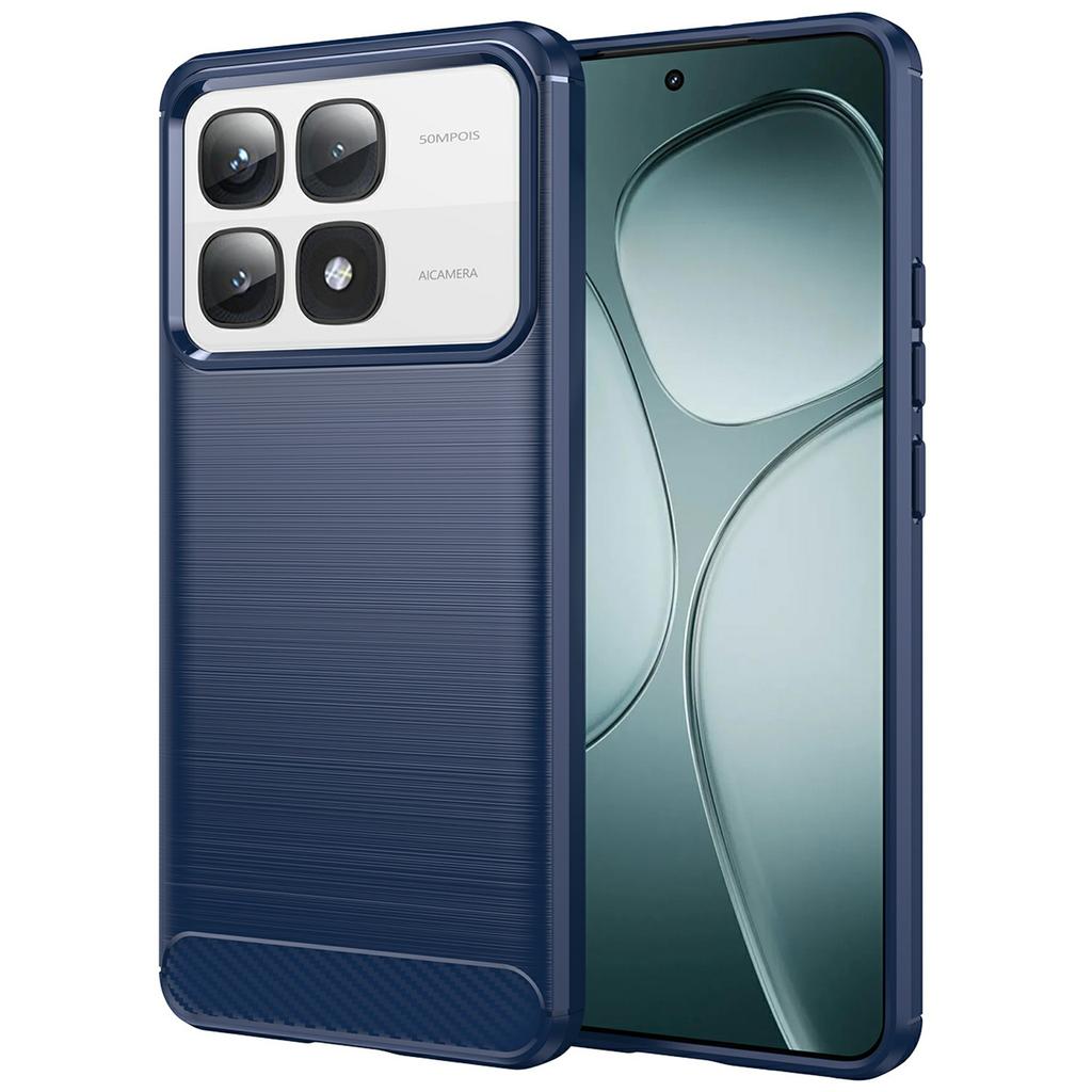 Для Xiaomi 14T Pro Чехол Текстура углеродного волокна ТПУ Матовый чехол для телефона