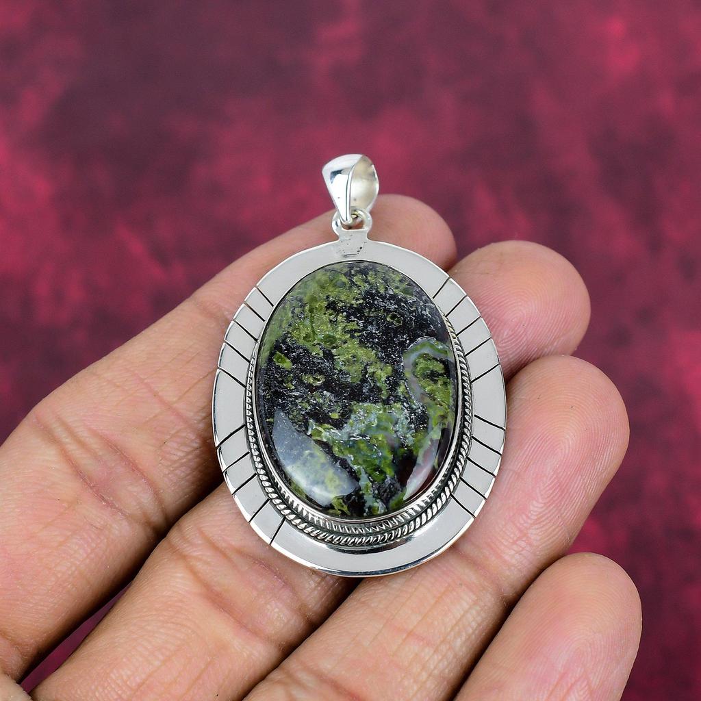 Драгоценный камень «Драконья кровь» Яшма, кулон из стерлингового серебра 925 пробы, ювелирные изделия ручной работы, элегантный серебряный кулон, ювелирное изделие, подарок для любви
