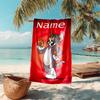 Personalized customized proof beach towel with Tom and Jerry pattern - soft, absorbent,quick-drying,perfect swimming,camping&bathing