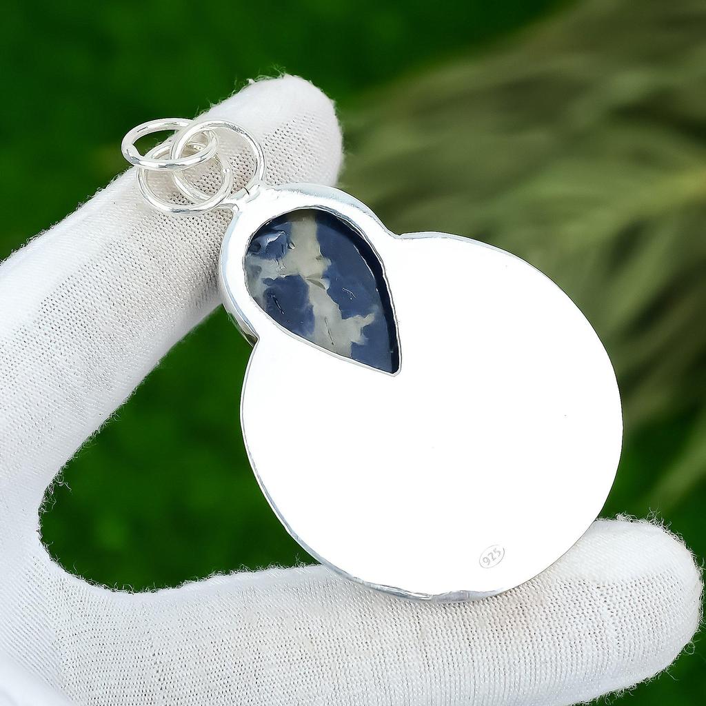 Распродажа ко Дню дружбы Подвеска из стерлингового серебра 925 пробы с грушевидным содалитом